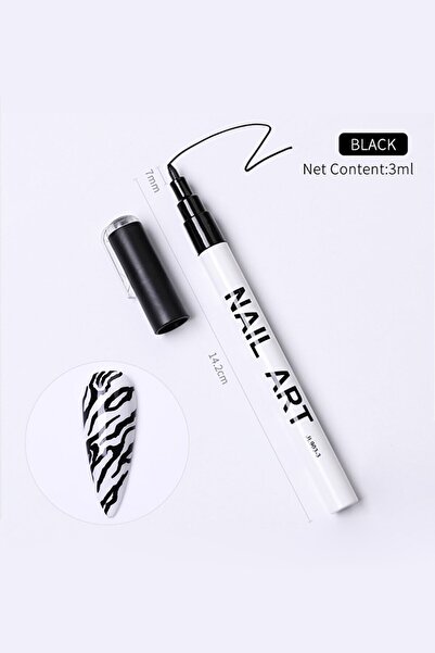 Nera Classy Nail Art Tırnak Çizim Desen Kalemi Siyah