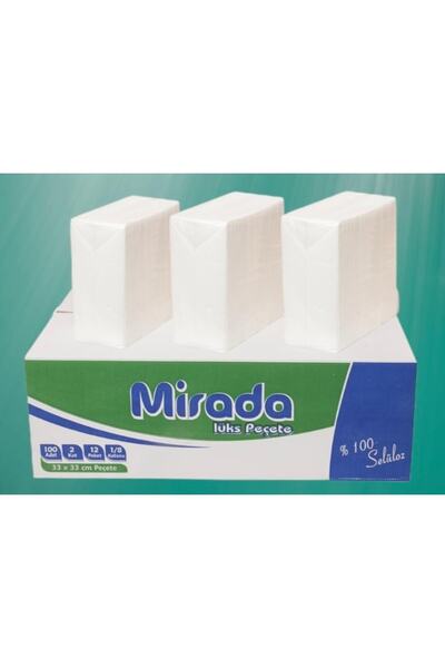 Genel Markalar Peçete 33*33 Garson Katlama Çift Kat (12 Paket*100 Adet)