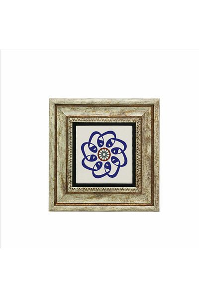 Sadrazam Set de 8 picturi din piatră naturală imprimată cu litera Vav 20cmx20cm Kh-184