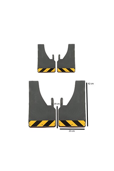 MKM Fiat Ducato Fosforlu Sarı-siyah Renkli 4'lü Paçalık Çamurluk Tozluk