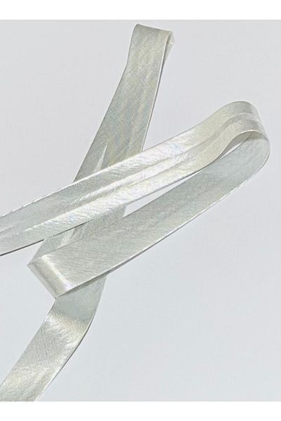 Öztürk Silver Shiny Ribbon Piping. 2cmx25meter.