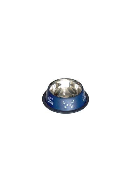 Tommy Pati Desenli Renkli Kedi Köpek Çelik Mama Kabı Mavi 32 Oz / 0,9 Lt