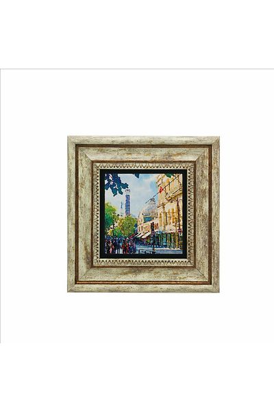 Sadrazam Natural Stone Circle Printed Painting - 20Cmx20Cm Krt-052