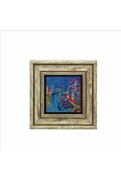 BAKSEPETE Venetian Image Printed Natural Stone Painting 20Cmx20Cm Krg-049