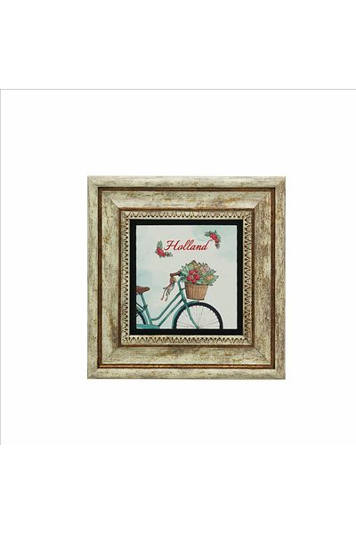 BAKSEPETE Masa din piatra naturala imprimata cu vizualizare a biscuitelor Holland 20cmx20cm Krg-031