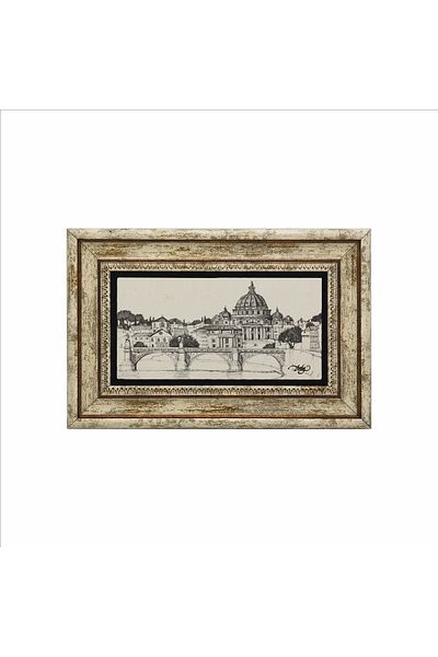 BAKSEPETE Italy Printed Natural Stone Painting 20 cmx30 cm drg-011