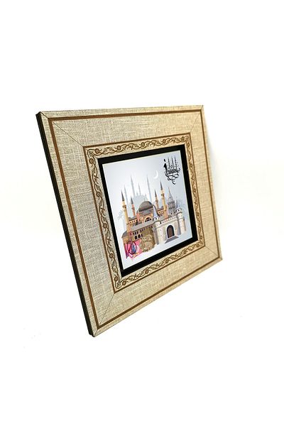 Sadrazam Istanbul Locuri simbolice Pictură imprimată cu cadru MDF 20cmx20 cm Krt-028