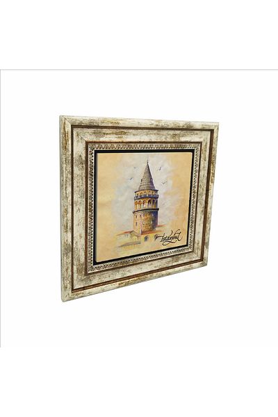 Sadrazam Turnul Galata Imprimat Tablou din piatra naturala 25cmx25cm Krt-021