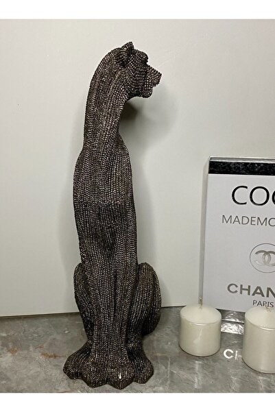 Moon Dizayn Dekoratif Puma Antrasit Heykel, Büyük Boy Dekoratif Puma Aksesuar...