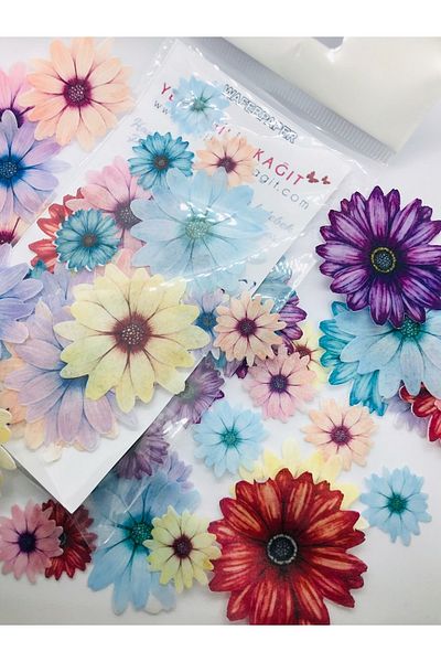 Yenilebilir Kağıt Wafer paper Ready Cut Flowers