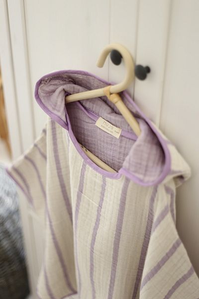 Mujo Baby&Kids Organic 4 Layer Striped Muslin Children's Poncho
