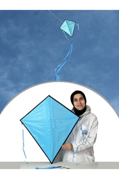 GÜLEN UÇURTMA Kumaş Çerçeveli Elmas Uçurtma - Düz Renk