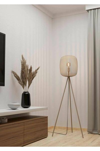 Genel Markalar 900522 "ROMAZZINA" 140,5 Cm Yüksekliğinde Çelik Köşe Lambası Lambader