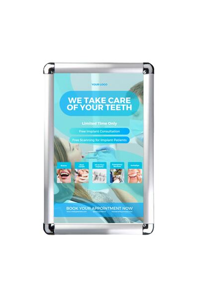 Snapper Alüminyum Açılır Kapanır Çıtçıtlı A3 Opti Çerçeve (rondo Köşe 25mm)