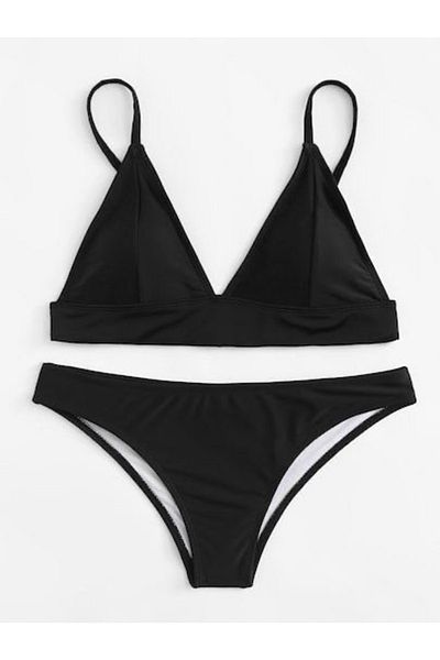 DEEP BEACH Σετ μπικίνι με μαύρη επίστρωση Db 200051 bt