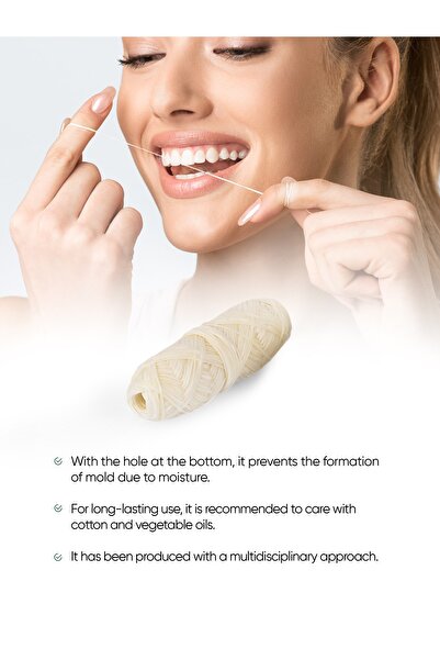 TBRUSH Nane Aromalı Doğal Diş Ipi - 30m ( 1 Adet , Refil ) - Plastiksiz