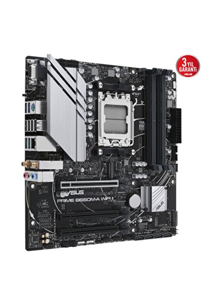 ASUS Prıme B650m-a Wıfı Iı, 4xddr5, 2x M.2, D-sub, Hdmı, Dp, Wi-fi 6, Bluetooth V5.2, Amd Ryzen 7000