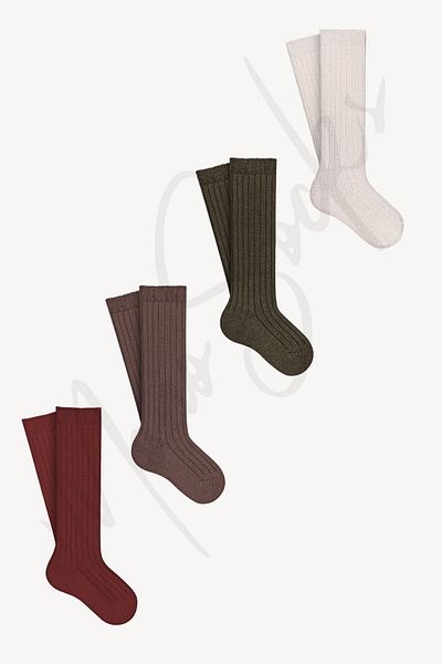 Mono Socks Children's Embossed Knee-high 4-pack Socks
