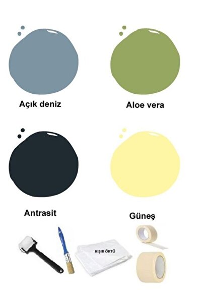 Sivar Geometrik Kağıt Bantlı Duvar Boyama Seti 10