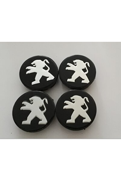 DURU DORUK Jant Göbeği Peugeot 55/52 (52mm Yuva) 4'lü Set Siyah