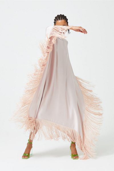 Nuum Design Fringed Dress Powder