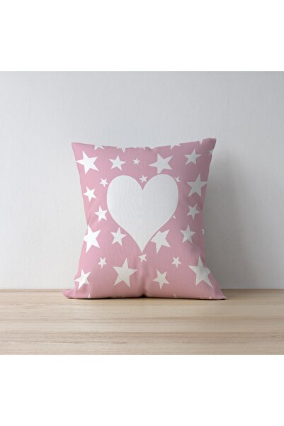 Talia Home Husă de pernă pentru copii și camere pentru bebeluși, cu inimă roz...