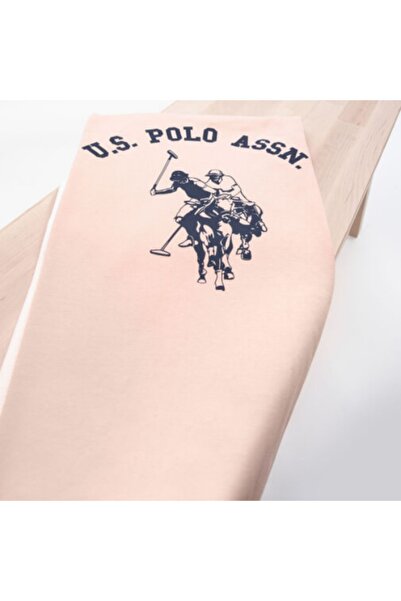 U.S. Polo Assn. بطانية بولو يو اس - لون بودرة