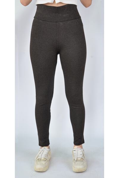 Modoo Tekstil Kadın Füme Çelik Kumaştoparlayıcı Yüksek Bel Tayt