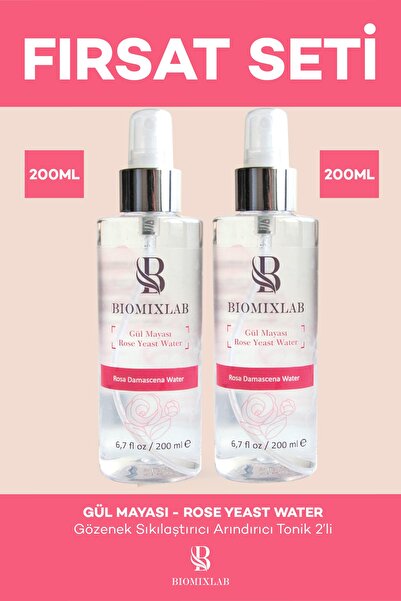 BioMixLab Gül Mayası Suyu Aydınlatıcı, Gözenek Sıkılaştırıcı Arındırıcı Tonik...