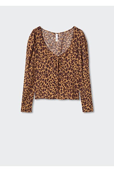 MANGO Woman Hayvan Desenli Bluz