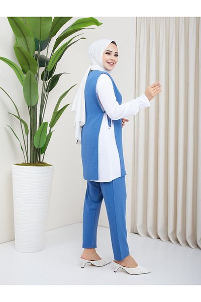 Moda Krash Aerobin 3-Piece Blue Summer Suit
