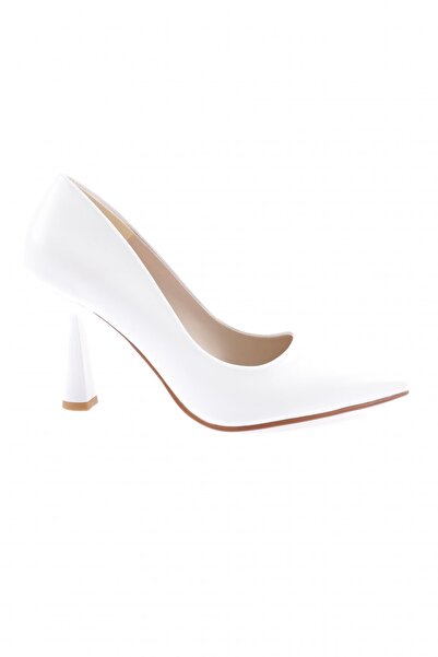 DGN Women's Pointed Toe Thin Heeled Shoes White 24333379