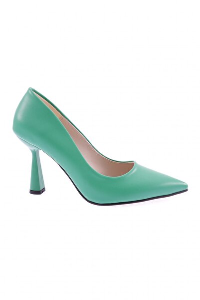 DGN Women's Pointed Toe Thin Heeled Shoes Green 24333379