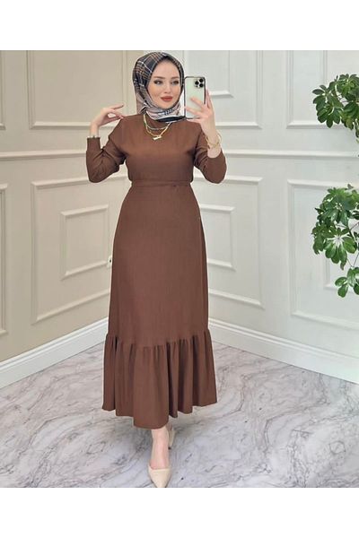 modasindoma Γυναικεία φούστα με βολάν Hijab Φόρεμα