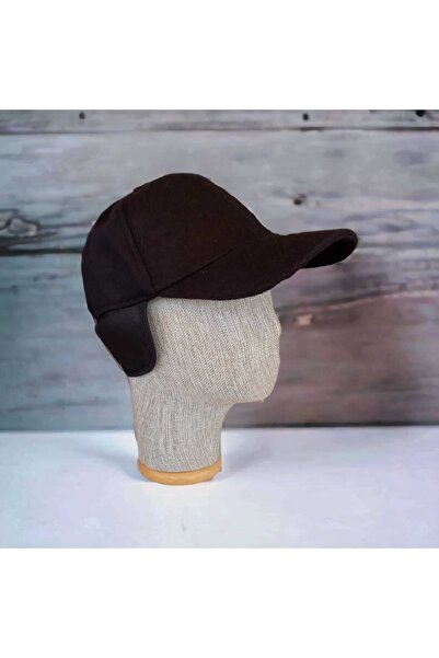 salarticaret Erkek Kaşe Kulaklıklı Beyzbol Şapka Standart -siyah