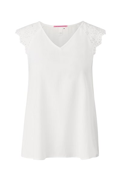 QS by s.Oliver Blouse - White - Regular fit