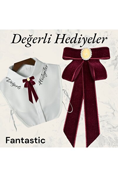 AGH Değerli Hediyeler Fantastic Taşlı Broş Kadın Yaka Aksesuarı Yaka Kurdela ...