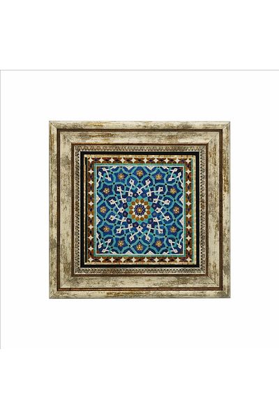 Sadrazam Pictură din piatră naturală imprimată cu mozaic geometric Iran 25cmx25cm Kd-106