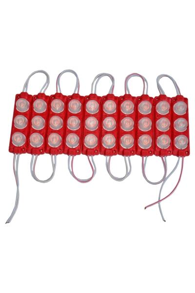 AHMET OTOMOTİV Parmak Lamba Seti 3 Ledli Soft Kırmızı Renk 24v
