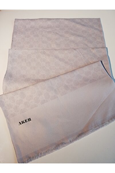 Aker Elegance Monogram Şal 1090100-972 Gümüş