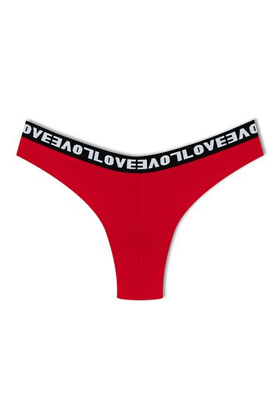 HNX Γυναικεία εσώρουχα Red Love Elastic Brazilian