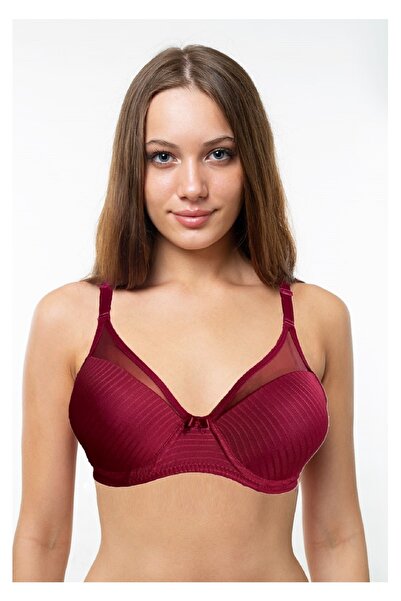 A&K ZÜMRA Sutien cu dantelă din tul căptușit cu jumătate de susținere cu sârmă