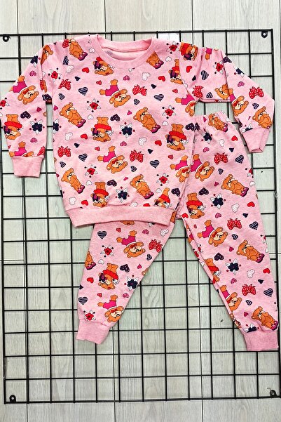 endudu Szezonális szív medve nyomott 2 részes szett Rajzfilmfigura masni medve nyomott tréningruha szett