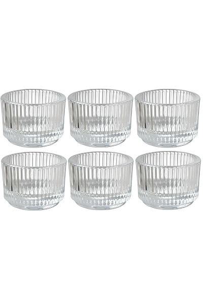 IKEA Mini Size Jam 6 Pieces Transparent Glass Height: 3.5 Cm Diameter: 5 Cm
