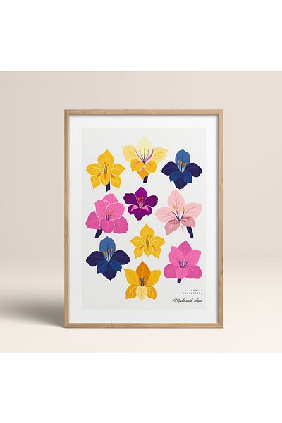 HOMEPACK Πλαίσιο Blossom Flowers Abstract Flowers Πίνακας Μοντέρνας Τέχνης