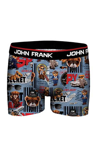 John Frank Dijital Baskılı Desenli Boxer