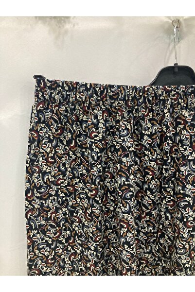Sel Tekstil Jumbo Battal Women's Print Skirt