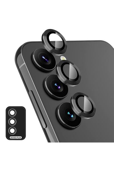 Fibaks Samsung Galaxy S23 & S23 Plus 3 Parça Kamera Lens Koruyucu Cam Kamera Koruma