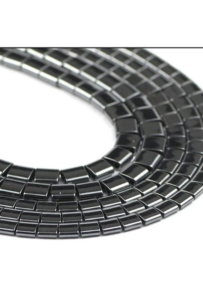 RLX BUJİTERİ الهيماتيت مربع ثقب مزدوج تصميم قلادة سوار