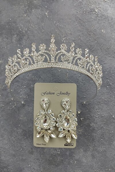 ESPEREST Στέφανος Hera Model και Σκουλαρίκια με Ρίξιμο Σκαλοπέτρου